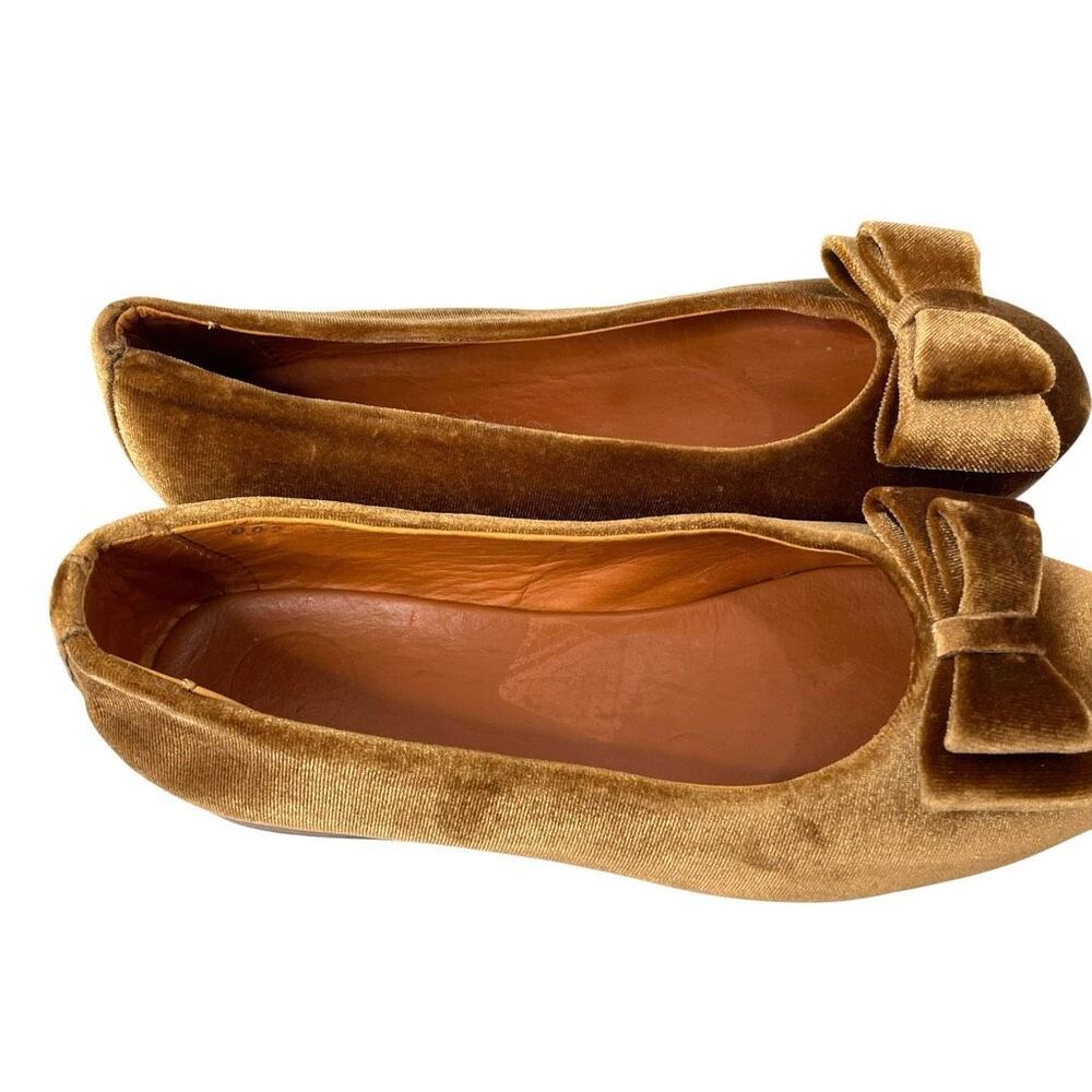 Two Pretty velvet bow‎ ballerina flats Size 36 - Picture 5 of 7